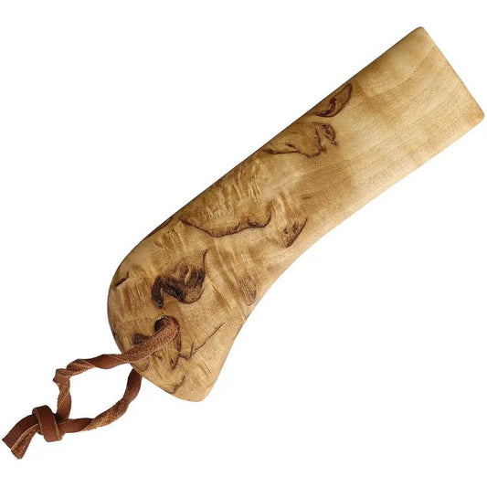 Kellam Tundra Whittler KT23H - Carbon Steel Blade With Reindeer Horn Pommel And Curly Birch Handle Includes Sharpener by Kellam