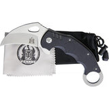 Komoran Karambit Linerlock Black QRFEB02 KO019 - 2.63 Inch Stainless Blade With G10 Handle Thumb Ring by Komoran