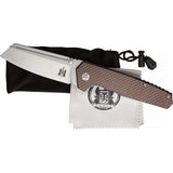 Komoran Linerlock - Red Carbon Fiber Onlay, Black G10 Handle, 4.75in Closed, 3.5in Stonewash Blade, Extended Tang by Komoran