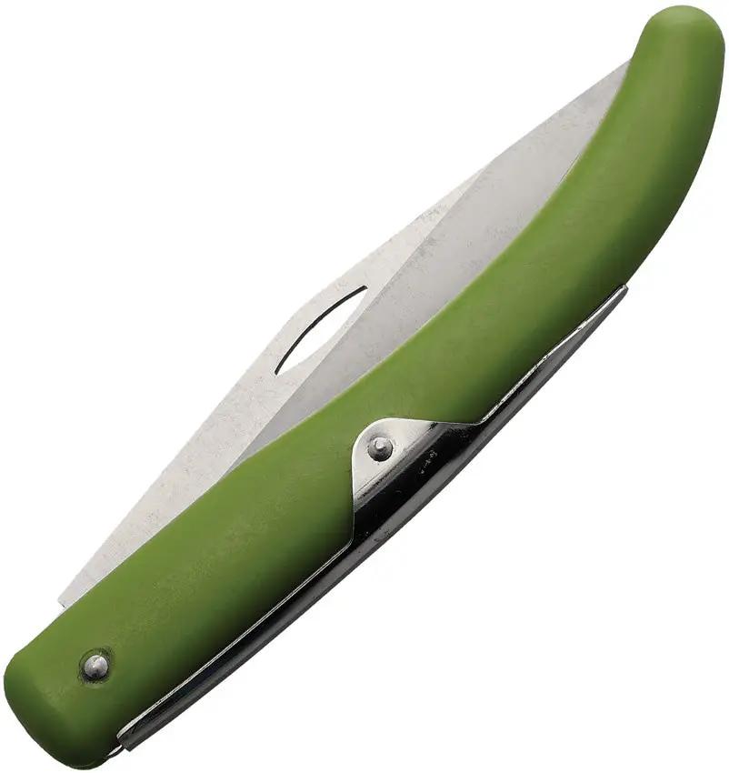 Okapi Folder OD GFN FG02580 - 5.5in Closed 4.13in Satin N690 Clip Point Blade OD Green GFN Handle by Okapi