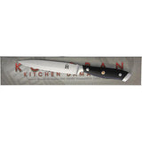 Komoran KO031 H0101 Utility Knife - Damascus Steel Blade Full Tang Black Micarta Handle by Komoran