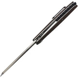 Komoran G10 Linerlock BF210631 - 3.75in Satin Blade, Black And Orange G10 Handle, Extended Tang, Lanyard Hole by Komoran