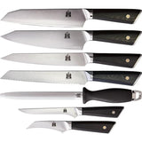 Komoran Damascus Block Set KO036 - Premium Damascus Steel Blades With Storage Block And 7 Knife Set by Komoran