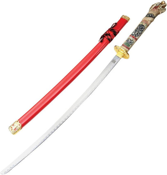 Komoran Red Dragon Katana KO045 RZ-002 RED SCABBARD by Komoran