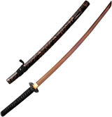 Komoran Sword Of The Tiger - Bronze Finish Damascus Steel Blade 40.5 Inch Overall Black Faux Rayskin Handle by Komoran