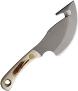 Knives Of Alaska Light Hunter Stag 00011FG - 3.5 Inch Bead Blast D2 Guthook Blade With Stag Handle by Knives Of Alaska