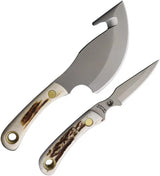 Knives Of Alaska Light Hunter/Cub Combo Stag - Bead Blast D2 Steel, Full Tang, Lanyard Hole by Knives Of Alaska