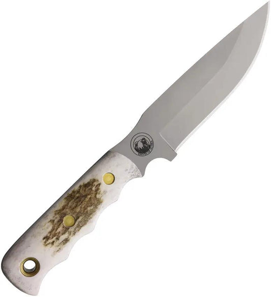 Knives Of Alaska Bush Camp Stag 00037FG - 5 Inch D2 Tool Steel Blade With Bead Blast Finish, Full Tang And Stag Handle by Knives Of Alaska