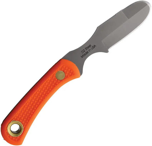 Knives Of Alaska Muskrat SureGrip Orange 00068FG - Full Tang D2 Tool Steel Blade, 6.5 Inch Overall, SureGrip Handle by Knives Of Alaska