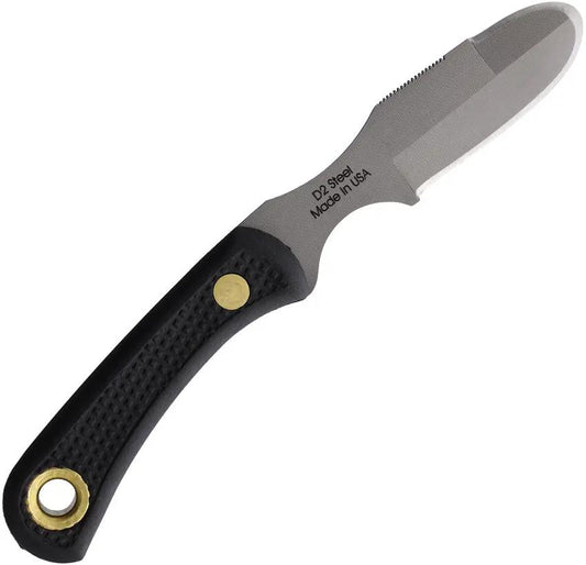 Knives Of Alaska Muskrat Suregrip 00069FG - 6.5 Inch D2 Bead Blast Blade Full Tang Black SureGrip by Knives Of Alaska