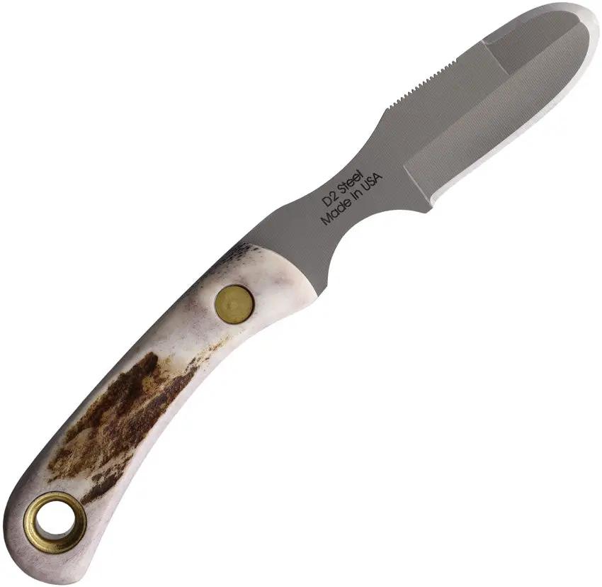 Knives Of Alaska Muskrat Stag - Bead Blast D2 Blade With Stag Handle And Leather Sheath by Knives Of Alaska