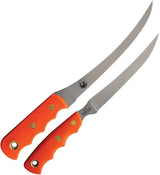 Knives Of Alaska Fishermans Combo Orange 00093FG - Bead Blast 440C Blades With Orange SureGrip Handles by Knives Of Alaska