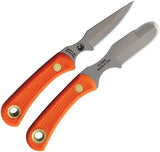 Knives Of Alaska Muskrat Cub Combo Set - Bead Blast D2 Tool Steel Blades With Orange SureGrip by Knives Of Alaska
