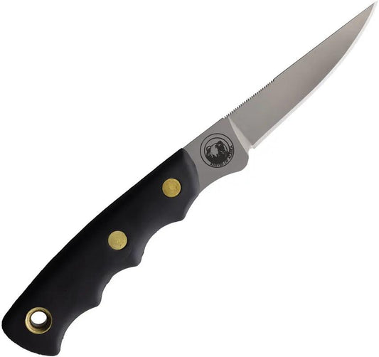 Knives Of Alaska Jaeger SureGrip Black 00113FG - Bead Blast D2 Tool Steel Blade With Full Tang And Lanyard Hole by Knives Of Alaska