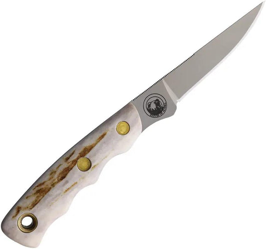Knives Of Alaska Jaeger Fixed Blade Stag 00115FG - D2 Tool Steel Full Tang Bead Blast Finish by Knives Of Alaska