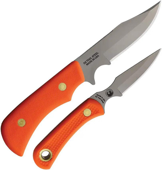 Knives Of Alaska Pronghorn Cub Combo - Bead Blast D2 Blade With Orange SureGrip Full Tang by Knives Of Alaska
