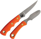 Knives Of Alaska Jaeger Muskrat Combo Bead Blast D2 Blade Orange SureGrip Full Tang Set by Knives Of Alaska