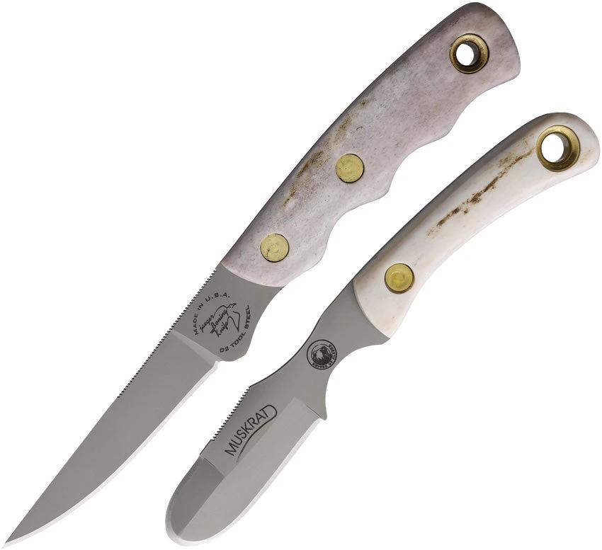 Knives Of Alaska Jaeger/Muskrat Combo Stag 00303FG by Knives Of Alaska
