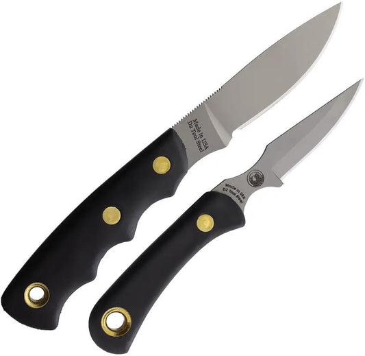 Knives Of Alaska Alpha Wolf/Cub Combo - Bead Blast D2 Steel Blades With SureGrip Handles by Knives Of Alaska