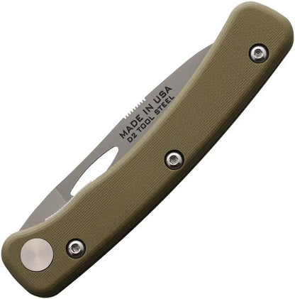 Knives Of Alaska Hunter Linerlock OD Green G10 Knife - Bead Blast D2 Tool Steel Blade by Knives Of Alaska