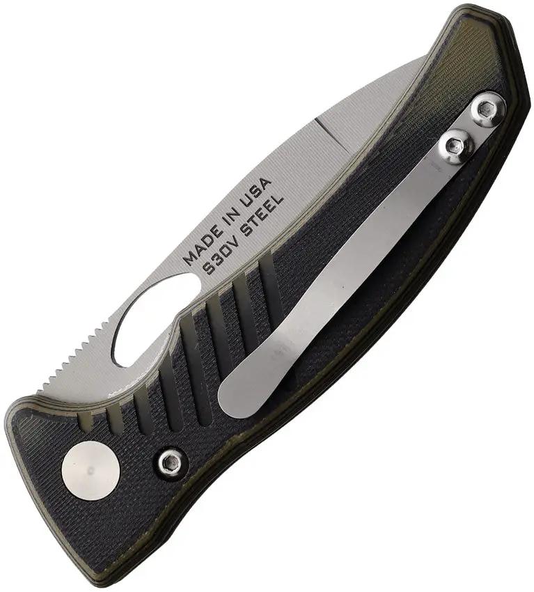 Knives Of Alaska Eagle Linerlock - S30V Bead Blast Blade With Black OD Green G10 Handle by Knives Of Alaska
