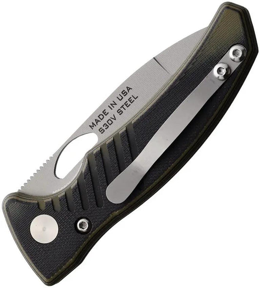 Knives Of Alaska Eagle Linerlock - S30V Bead Blast Blade With Black OD Green G10 Handle by Knives Of Alaska