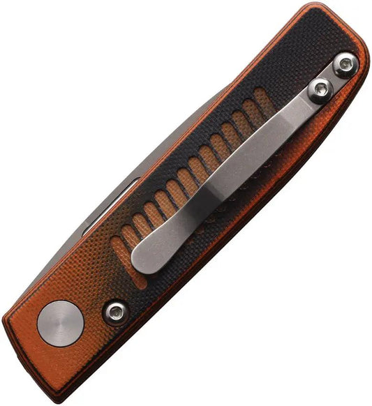 Knives Of Alaska Onyx Linerlock - S30V Blade Black Orange G10 Handle Pocket Clip Thumb Pull by Knives Of Alaska