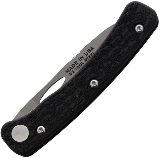 Knives Of Alaska Hunter Linerlock SureGrip 00900FG Bead Blast D2 Tool Steel Blade Black SureGrip Handle by Knives Of Alaska