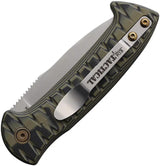 Knives Of Alaska Auto Strike Force Button Lock 00913FG - Automatic Opening MagnaCut Blade Black And OD Green G10 Handle by Knives Of Alaska
