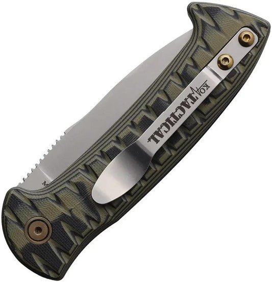Knives Of Alaska Auto Strike Force Button Lock 00913FG - Automatic Opening MagnaCut Blade Black And OD Green G10 Handle by Knives Of Alaska