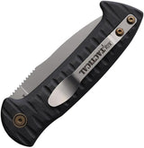 Knives Of Alaska Auto Strike Force Button Lock - Automatic Opening, MagnaCut Blade, Bead Blast Finish, Black G10 Handle by Knives Of Alaska