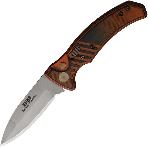 Knives Of Alaska Auto Eagle Button Lock Org 00942FG by Knives Of Alaska