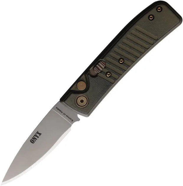 Knives Of Alaska Auto Onyx Button Lock OD/Blk 00945FG by Knives Of Alaska