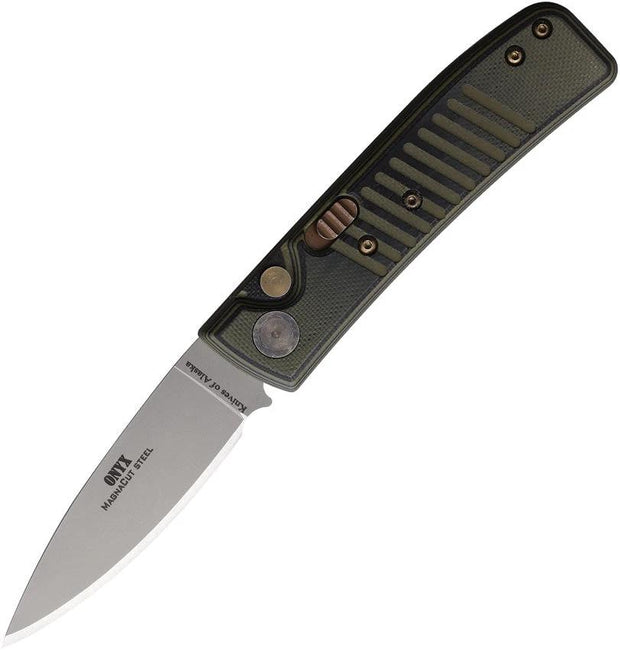 Knives Of Alaska Auto Onyx Button Lock OD G10 00953FG by Knives Of Alaska