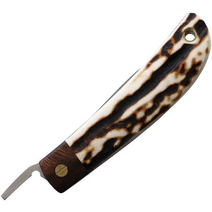 Kotoh Knives Folder Stag D2 - Premium Stag Handle For Durable Grip With Satin D2 Blade And Extended Tang by Kotoh Knives