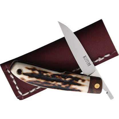 Kotoh Knives Folder Stag D2 KOTOH422521 by Kotoh Knives