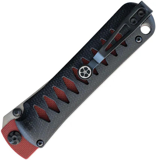 APOC Breeden Whisper II Compact Linerlock EDC Knife With D2 Blade Black Canvas Micarta Handle by APOC