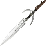 Kit Rae Allaxdrow Spear KR0073 - 69.5 Inch Overall With Three 420 Stainless Blades And Leather Gripped Shaft by Kit Rae