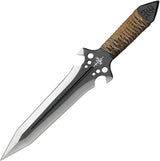 Kit Rae Hellhawk Throwing Triple Set KR0057 - 9.75in, Two Tone Double Edge Stainless Blades, Leather Wrapped Handles by Kit Rae