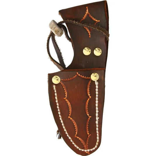 Ken Richardson Knives Small Drop Point Hunter KR1403DP - 3in 1085HC Blade, Antler Handle, Brass Guard, Leather Sheath by Ken Richardson Knives