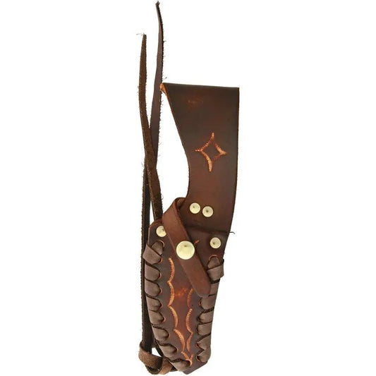 Ken Richardson Knives Fixed Blade Hunter KR1405C - 4-Inch 1085HC Clip Point, Antler Handle, Brass Guard, Leather Sheath by Ken Richardson Knives