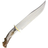 Ken Richardson Knives Bowie KR1411 - 11 Inch Clip Point Blade With Scrim Deer Antler Handle by Ken Richardson Knives