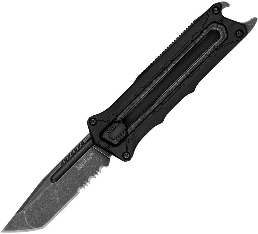 Kershaw Interstellar Slide Button Lock EDC Knife For Everyday Carry BlackWash 8Cr13MoV Tanto by Kershaw