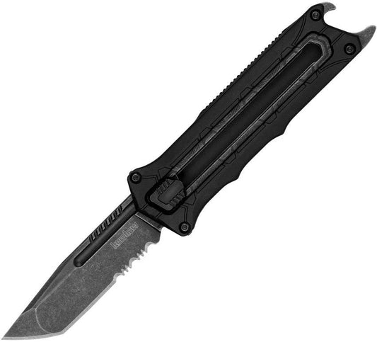 Kershaw Interstellar Slide Button Lock EDC Knife For Everyday Carry BlackWash 8Cr13MoV Tanto by Kershaw