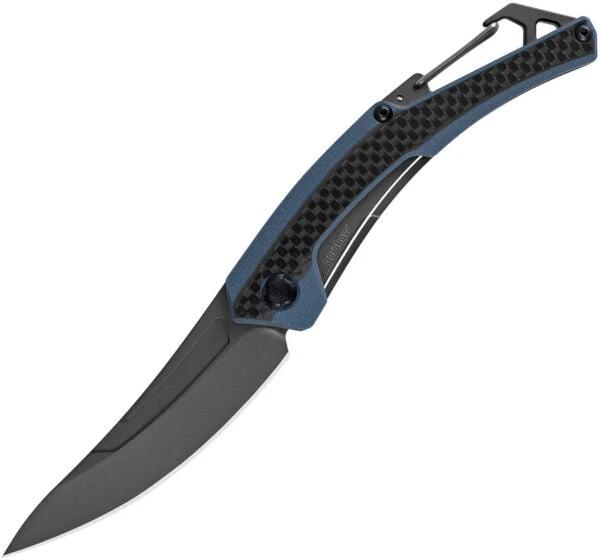 Kershaw Reverb XL Linerlock Knife For EDC Enthusiasts With TiNi Coated 8Cr13MoV Blade And Blue G10 Handle by Kershaw