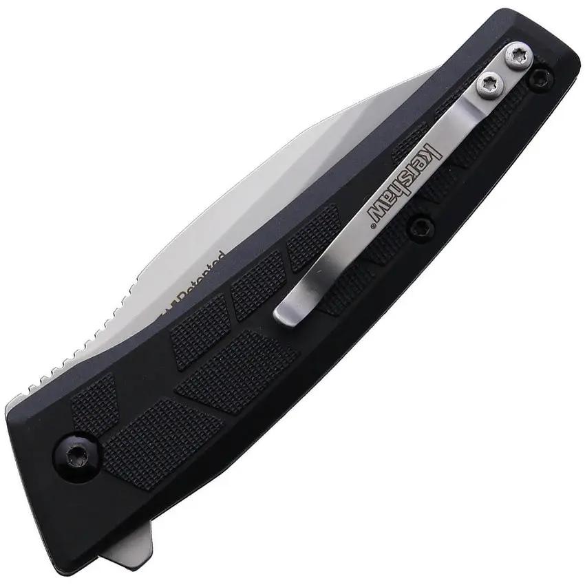 Kershaw Rhetoric Linerlock Assisted Opening Knife 3Cr13 Steel 4in Closed Black GFN Handle For EDC by Kershaw