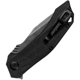 Kershaw Flatbed Linerlock Assisted Opening Knife For EDC Enthusiasts BlackWash 3in Tanto Blade by Kershaw
