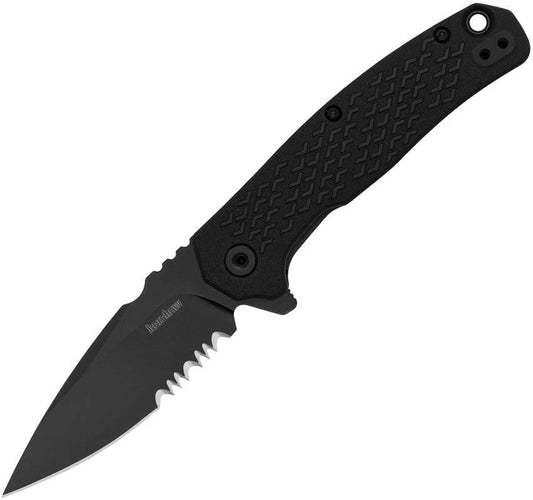 Kershaw Conduit Linerlock Assisted Opening EDC Knife 4in Closed 3in Blade Black Oxide 8Cr13MoV by Kershaw