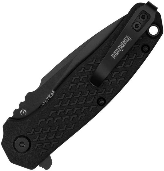 Kershaw Conduit Linerlock Assisted Opening EDC Knife 4in Closed 3in Blade Black Oxide 8Cr13MoV by Kershaw