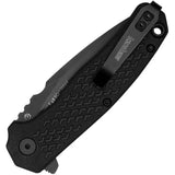 Kershaw Conduit Linerlock Assisted Opening EDC Knife 3in Black Oxide Blade 4in Closed by Kershaw
